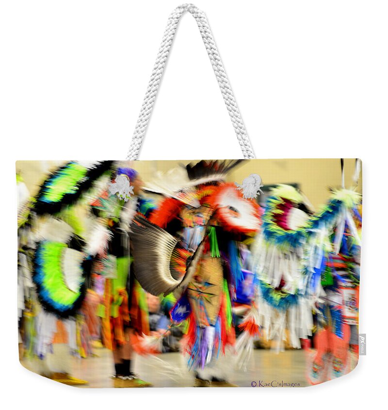 Powwow Weekender Tote Bag featuring the photograph Powwow Abstraction #4 by Kae Cheatham