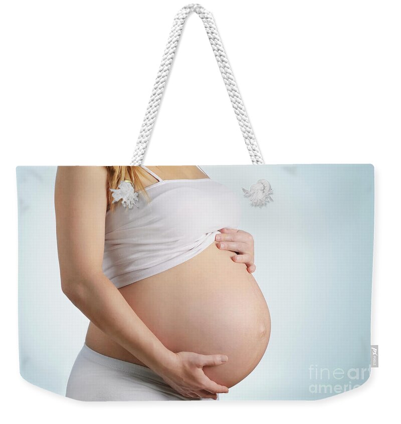 Pregnancy Weekender Tote Bag featuring the photograph Pregnancy by Jelena Jovanovic