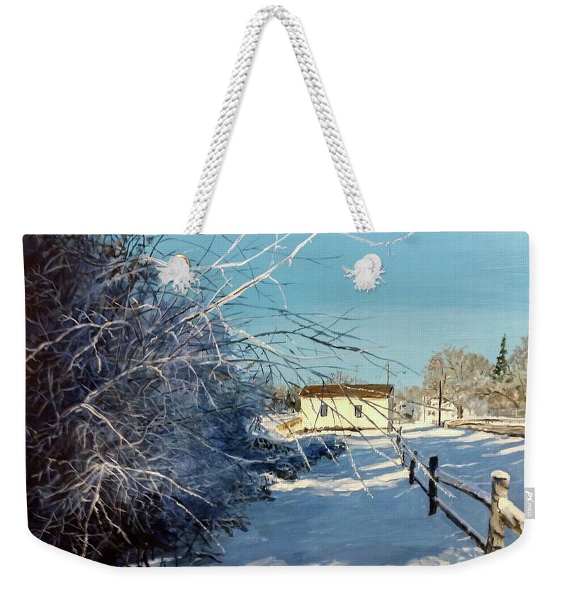 Winter Weekender Tote Bag featuring the painting Promise Of Tomorrow by William Brody