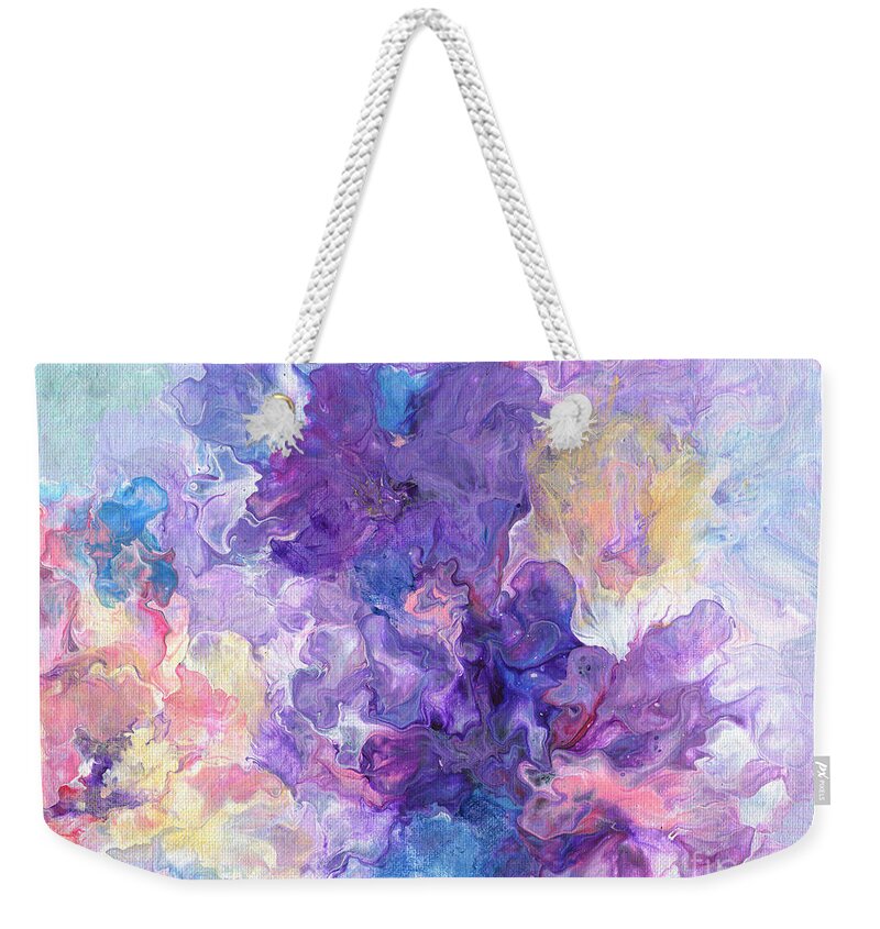 Purple Passion Weekender Tote Bag featuring the painting Purple Passion by Marlene Book