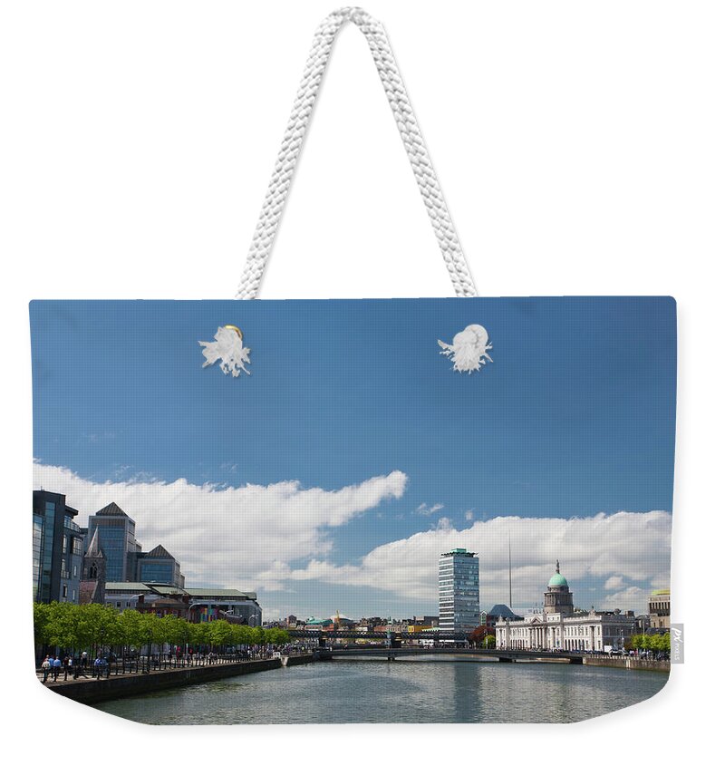 Dublin Weekender Tote Bag featuring the photograph Quays by David Soanes Photography