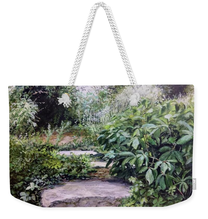 Garden Weekender Tote Bag featuring the painting Quiet Path by William Brody
