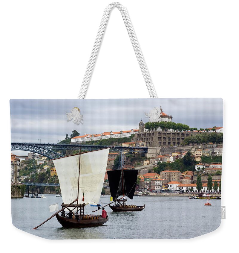 Aging Process Weekender Tote Bag featuring the photograph Rabelos Boat by Luisportugal