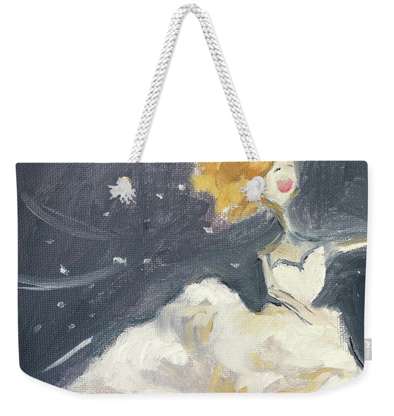 Bride Weekender Tote Bag featuring the painting Radiant by Roxy Rich