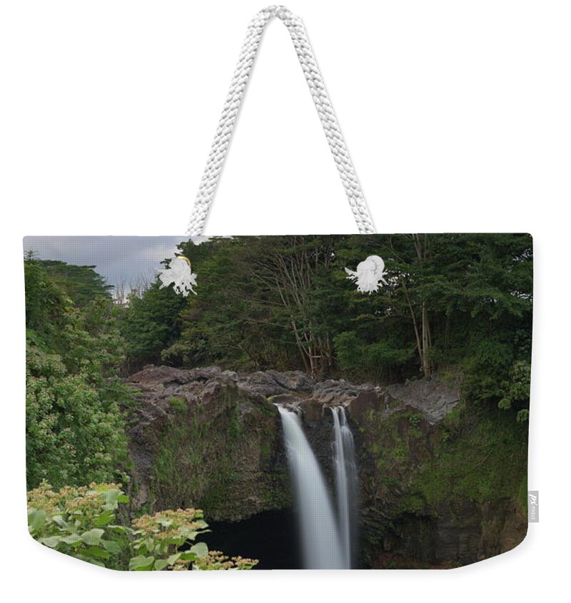 Hawaii Weekender Tote Bag featuring the photograph Rainbow Falls by Ivan Franklin