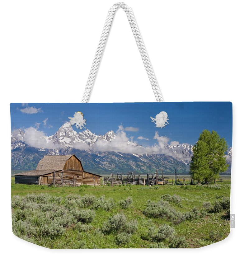 Estock Weekender Tote Bag featuring the digital art Ranch, Grand Teton Np, Wy by Bernhard Fichtl