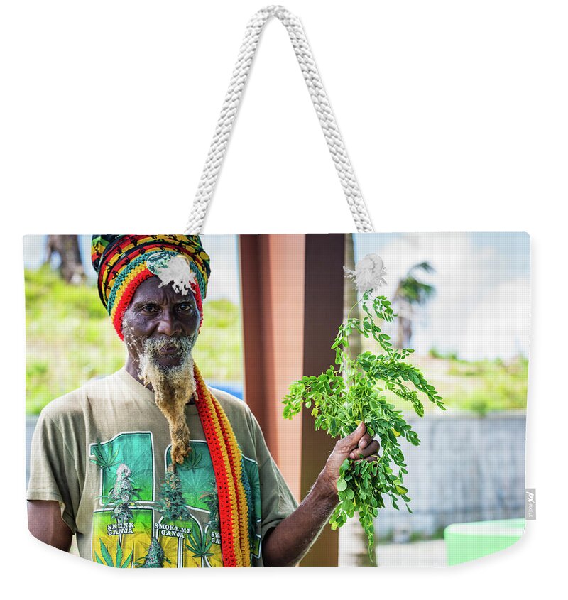 Rastafarian Weekender Tote Bag featuring the photograph Rastafarian by Sandra Foyt