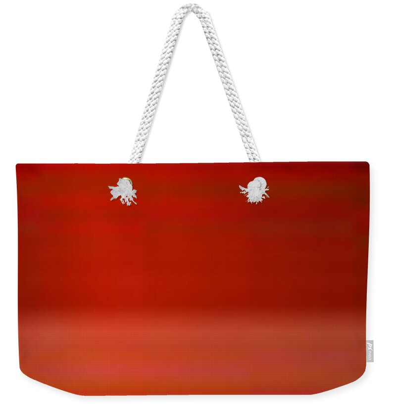 Oil Weekender Tote Bag featuring the painting Red Angular by Archangelus Gallery