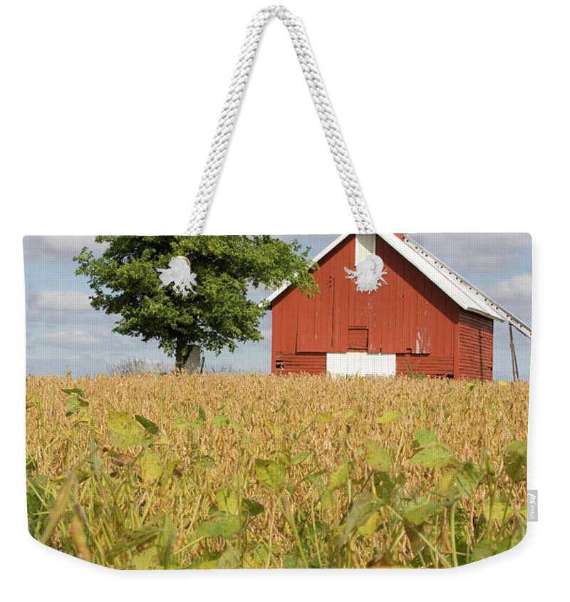 Red Crib September Weekender Tote Bag featuring the photograph Red Crib September by Dylan Punke