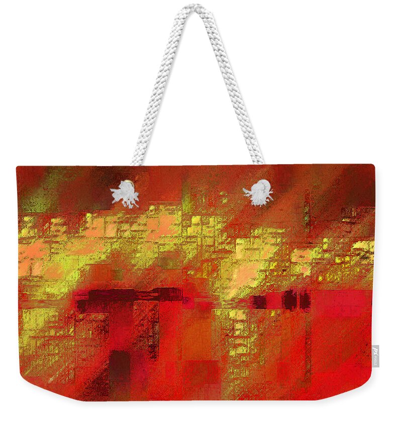 Art Weekender Tote Bag featuring the digital art Red Rain by David Hansen