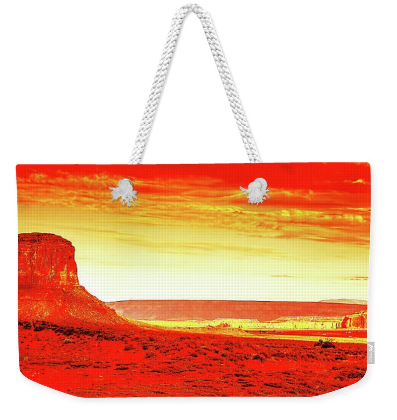 Photographs Weekender Tote Bag featuring the photograph Red Rocks Of Monument Valley by Felix Lai