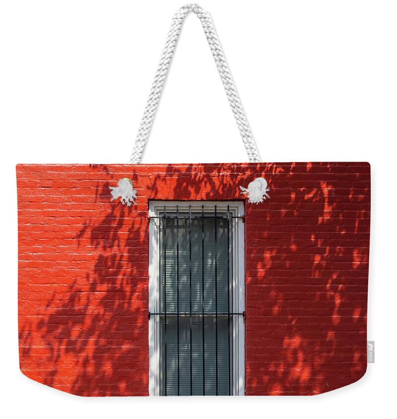 Architecture Weekender Tote Bag featuring the photograph Red Shadow by Liz Albro