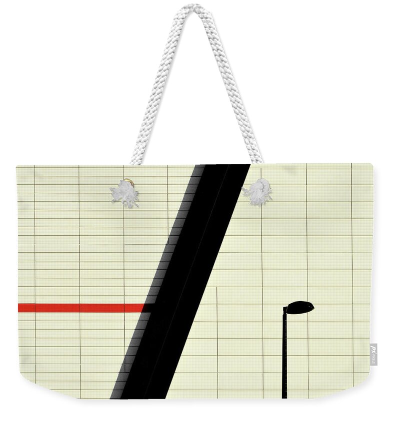 Urban Weekender Tote Bag featuring the photograph Red Stripe by Stuart Allen