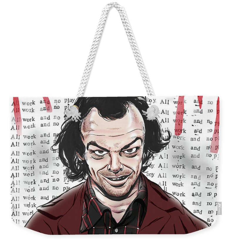 The Shining Weekender Tote Bag featuring the digital art Redrum by Kynn Peterkin
