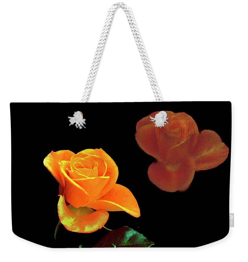 Rose Weekender Tote Bag featuring the photograph Reflecting Rose by Ira Marcus