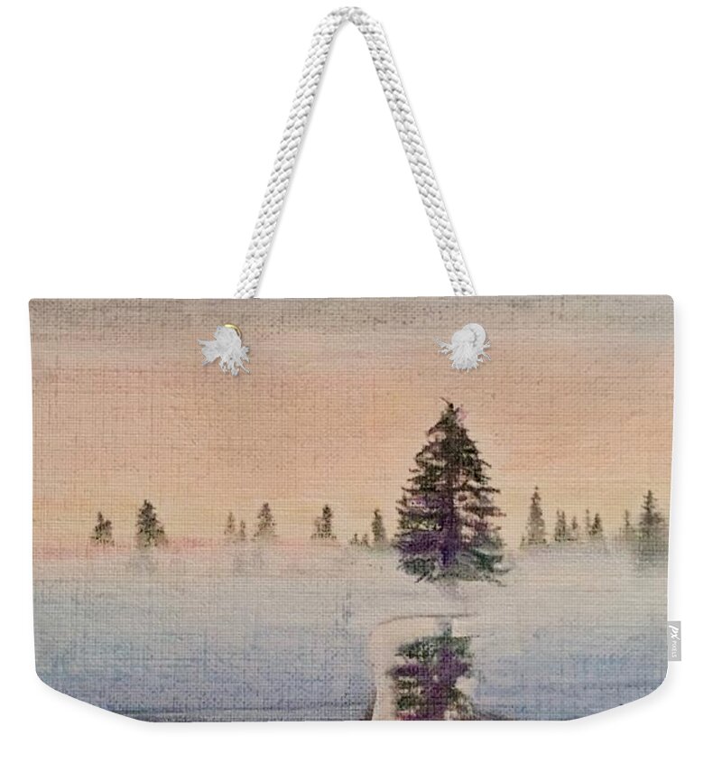 Forest Weekender Tote Bag featuring the photograph Reflection By Moonlight by Cara Frafjord