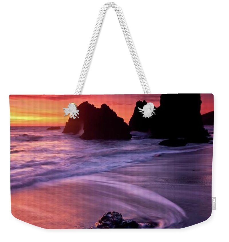 Scenics Weekender Tote Bag featuring the photograph Refreshing... Rodeo Beach, Ca by Image By Jeff Jacobson