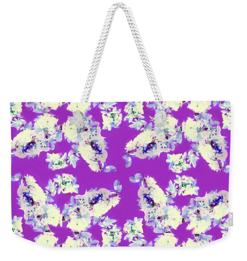Textiles Weekender Tote Bag featuring the tapestry - textile Regent Regal Purple by Christine McCole