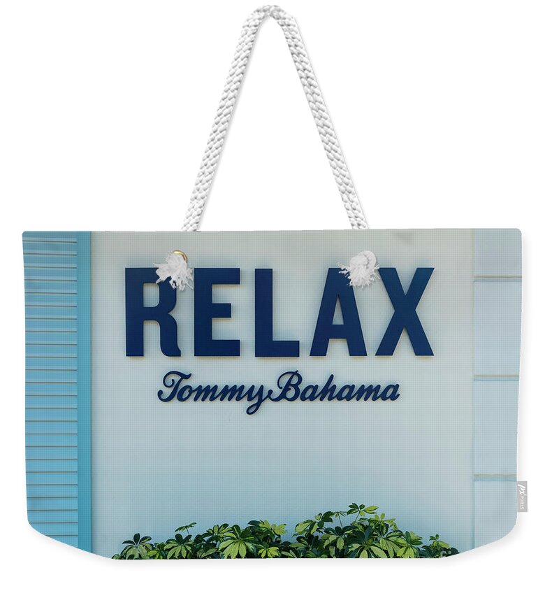 Relax Weekender Tote Bag featuring the photograph Relax Tommy Bahama by Brian Jannsen