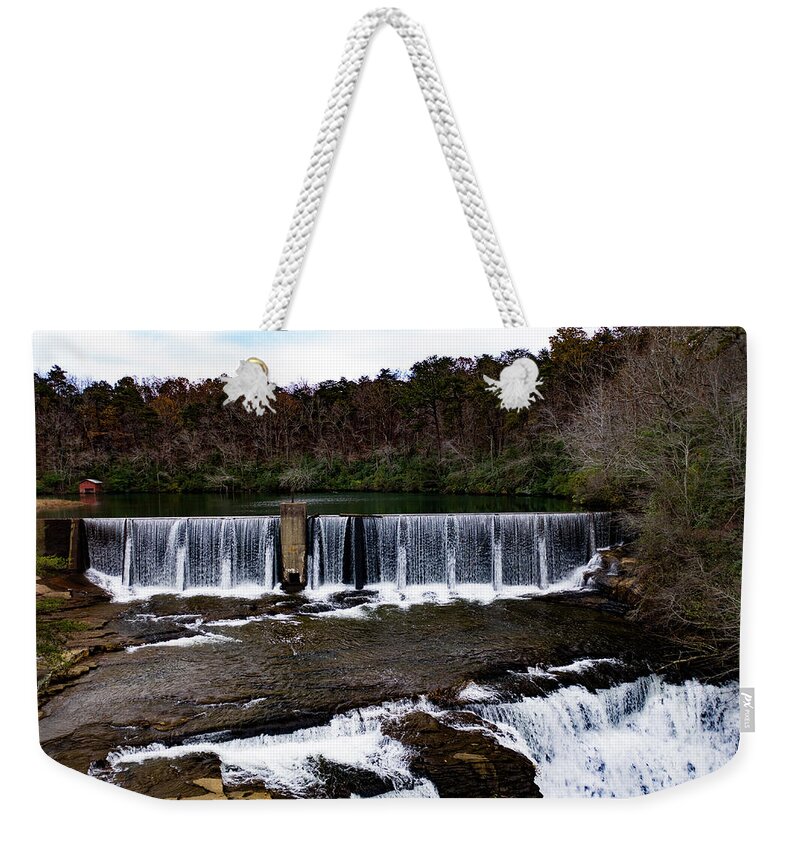 Steve Bunch Weekender Tote Bag featuring the photograph Relaxing afternoon at the waterfalls by Steve Bunch