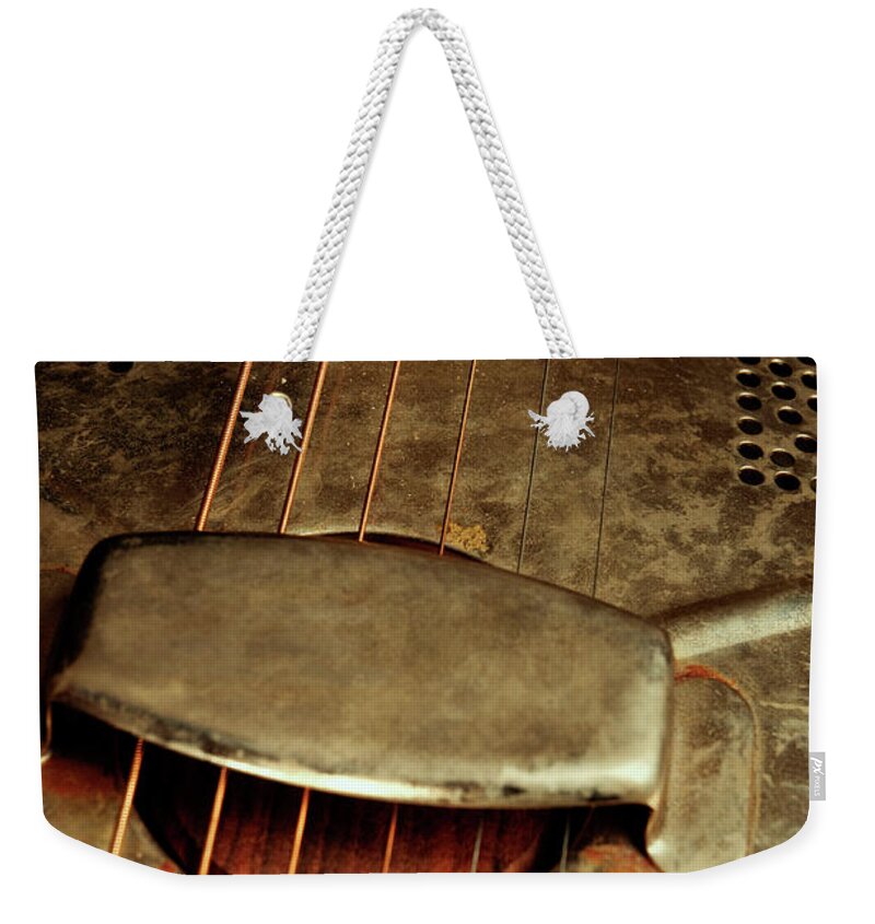 Music Weekender Tote Bag featuring the photograph Resonator Guitar by Bns124