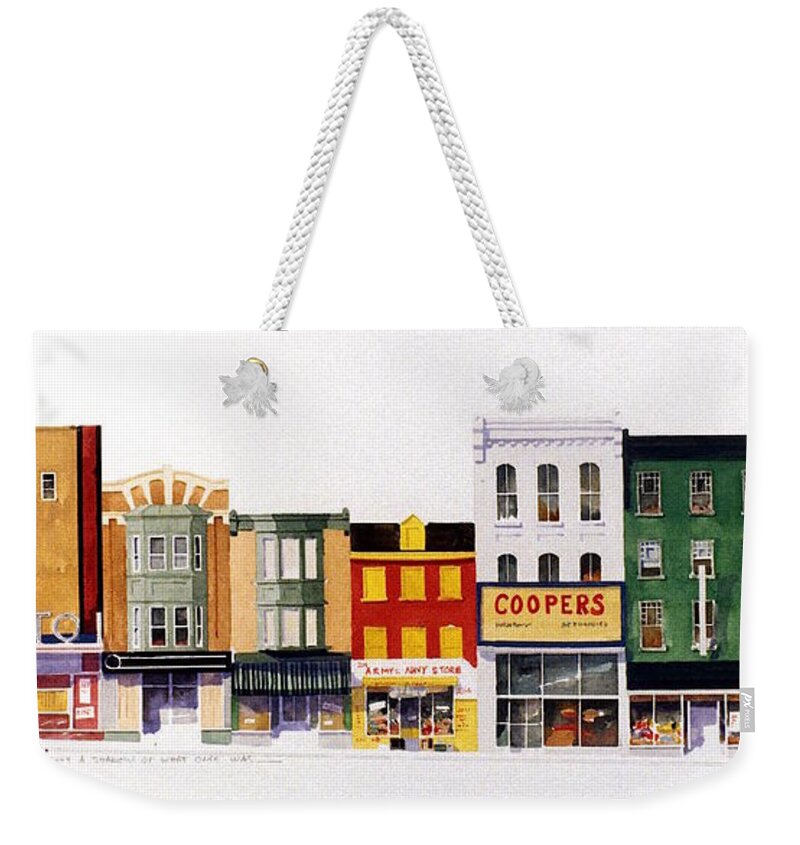 Rialto Theater Weekender Tote Bag featuring the painting Rialto Theater by William Renzulli