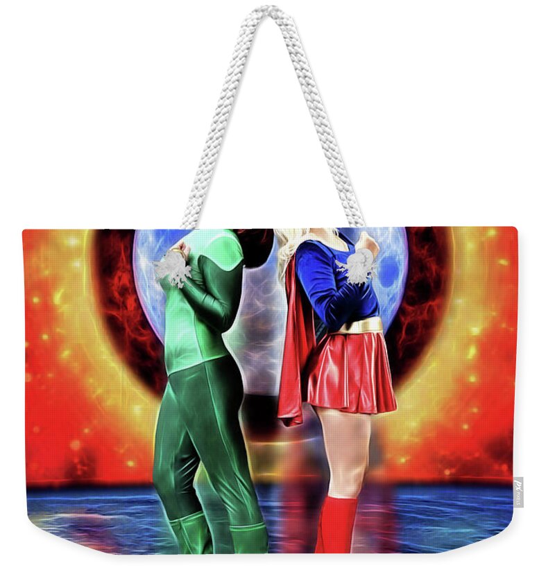 Super Weekender Tote Bag featuring the photograph Rise Of Two Heroines by Jon Volden