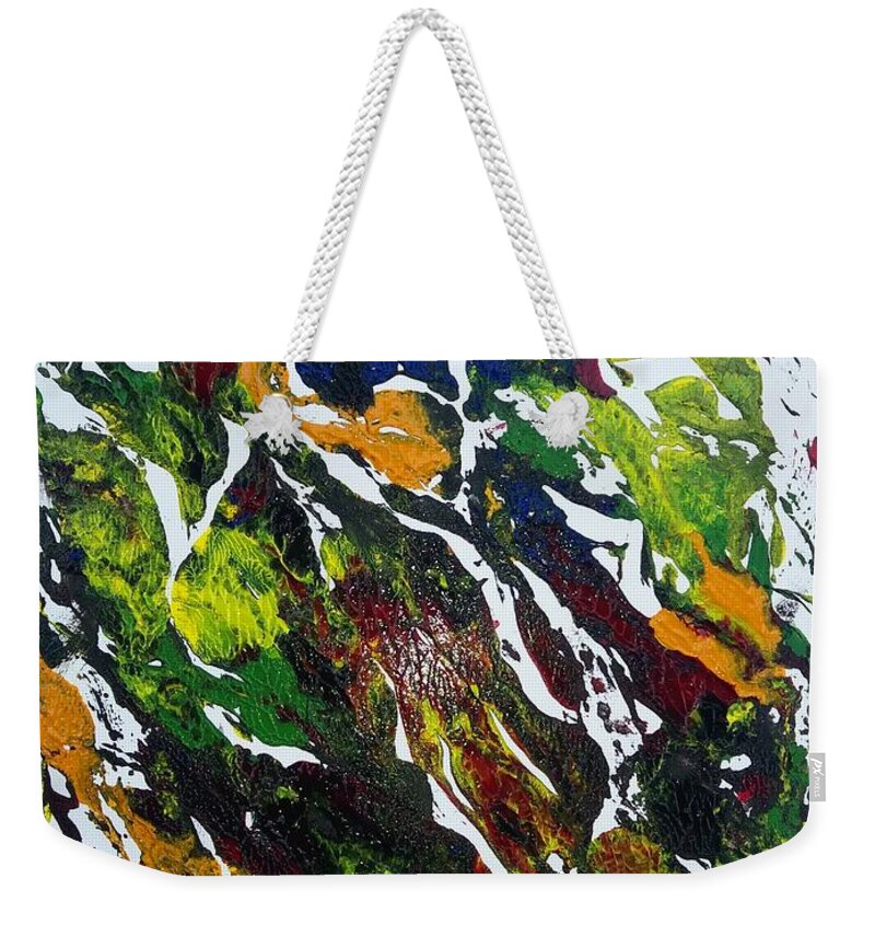 Rivers Weekender Tote Bag featuring the painting Rivers and Valleys by Leigh Odom