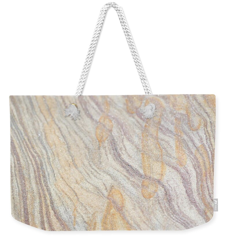 Rock Lines Weekender Tote Bag featuring the photograph Rock Lines - Wiggle and Splash by Anita Nicholson
