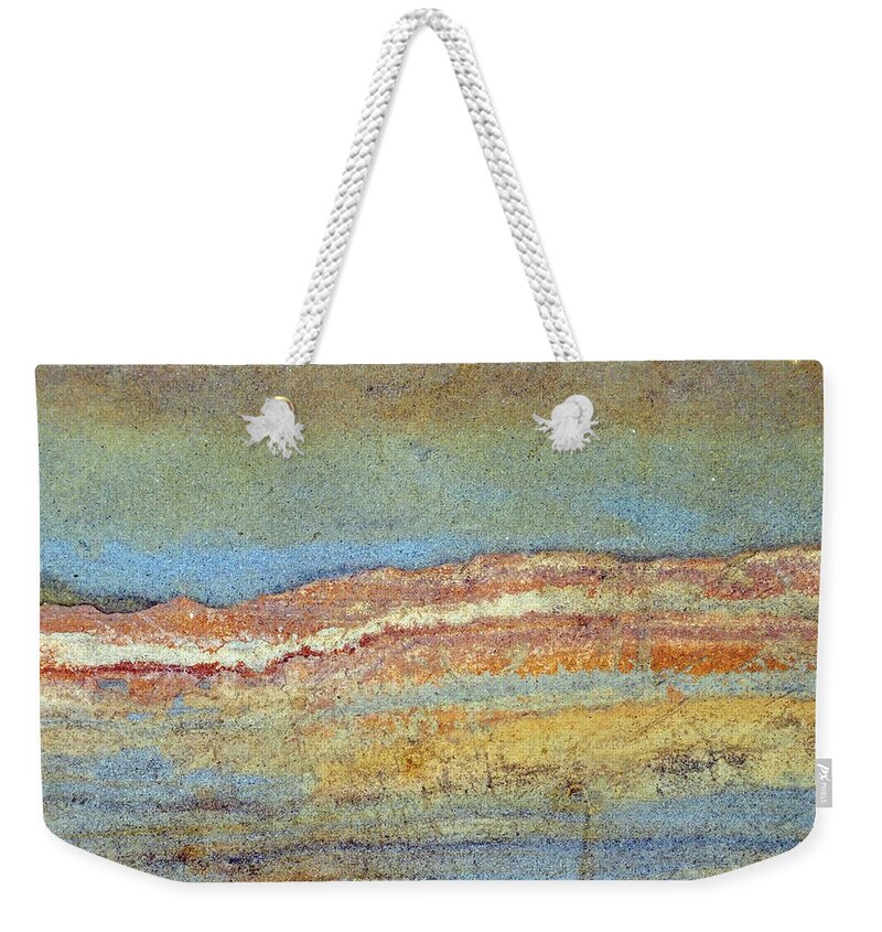 Duane Mccullough Weekender Tote Bag featuring the photograph Rock Stain Abstract 3 by Duane McCullough