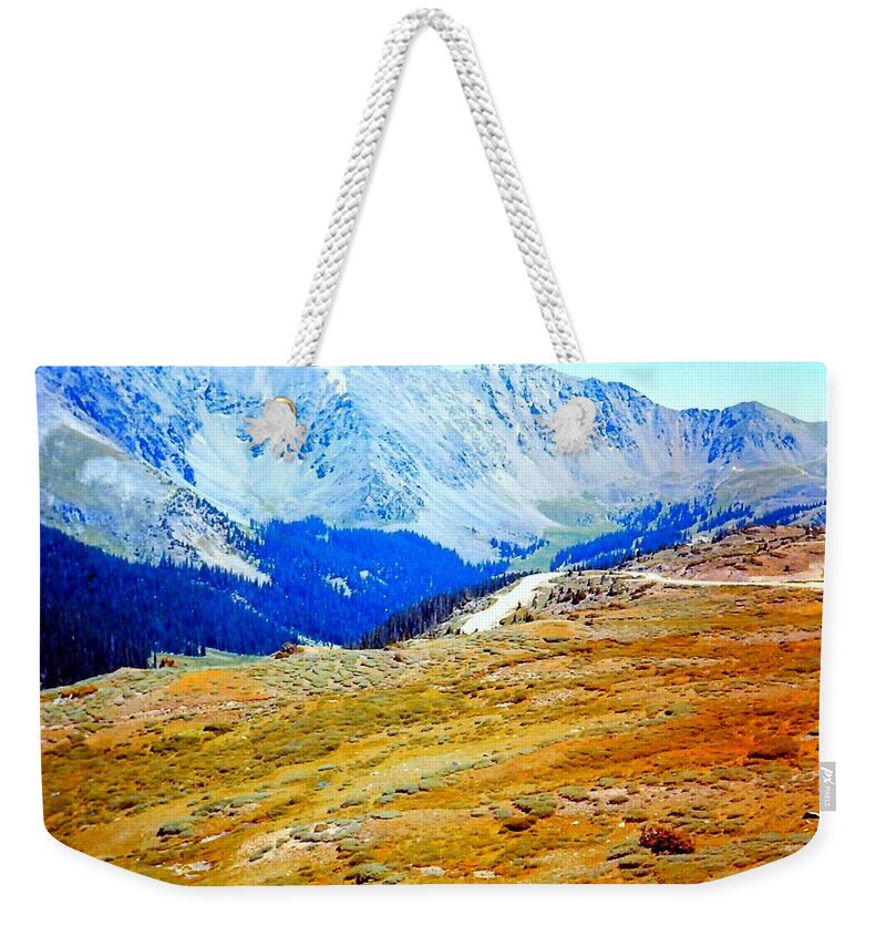 Mountain Weekender Tote Bag featuring the photograph Rocky Mountain National Park Tundra by Gary F Richards