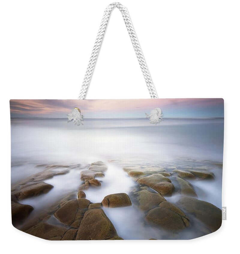 Scenics Weekender Tote Bag featuring the photograph Rocky Shoreline by Mark Southgate