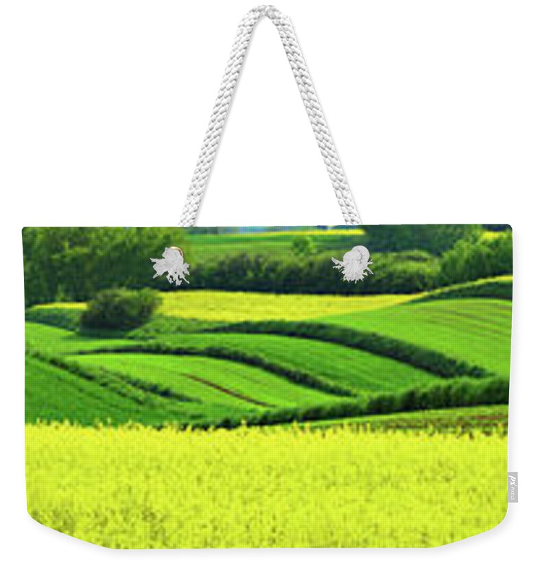 Scenics Weekender Tote Bag featuring the photograph Rolling Fields - Countryside Landscape by Konradlew