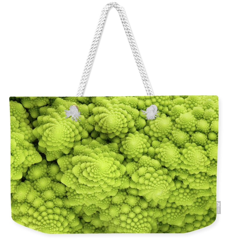 Broccoli Weekender Tote Bag featuring the photograph Roman Cauliflower by Marcoventuriniautieri