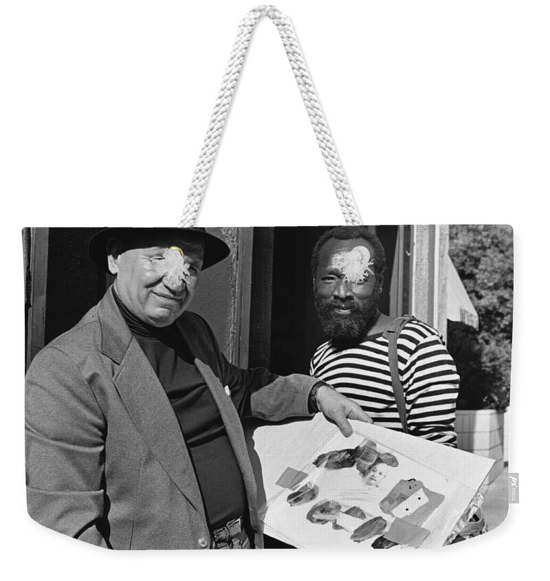Art Weekender Tote Bag featuring the photograph Romare Bearden & Raymond Saunders by Kathy Sloane