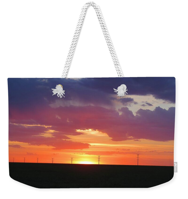 Sunset Fromme-birney Weekender Tote Bag featuring the photograph Round Barn Sunset by Keith Stokes