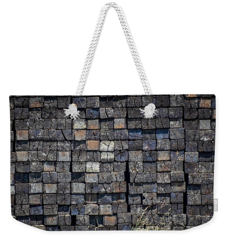 Rr Weekender Tote Bag featuring the photograph RR ties by Michelle Wittensoldner