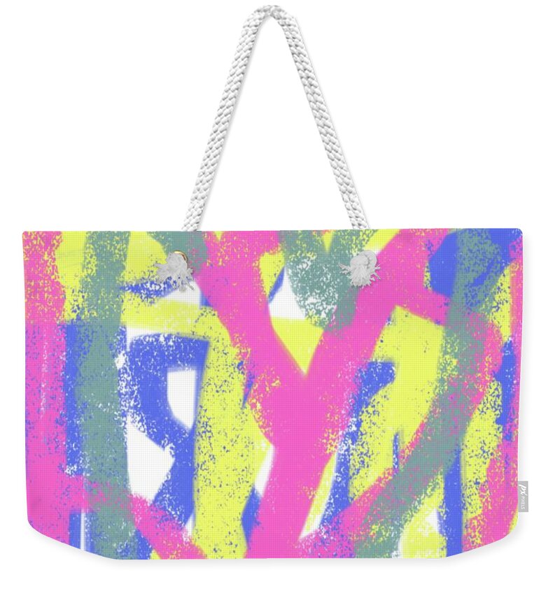 Abstract Prints Weekender Tote Bag featuring the digital art Rush Hour by Dyle Warren