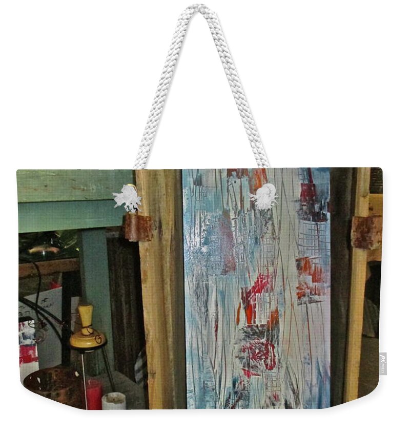  Weekender Tote Bag featuring the painting Rust on N Main by Janice Nabors Raiteri