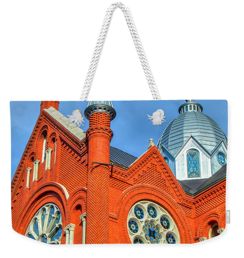 Reid Callaway Scared Heart Cultural Center Weekender Tote Bag featuring the photograph Sacred Heart Cultural Center 2 Architectural Art by Reid Callaway