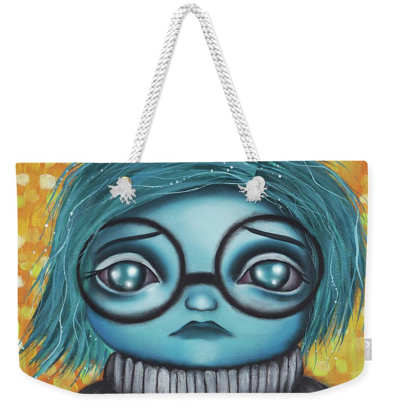 Sadness Weekender Tote Bag featuring the painting Sadness by Abril Andrade