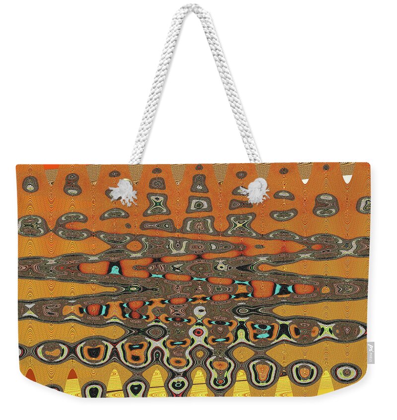 Saguaro Forest Abstract E4d Weekender Tote Bag featuring the digital art Saguaro Forest Abstract e4d by Tom Janca