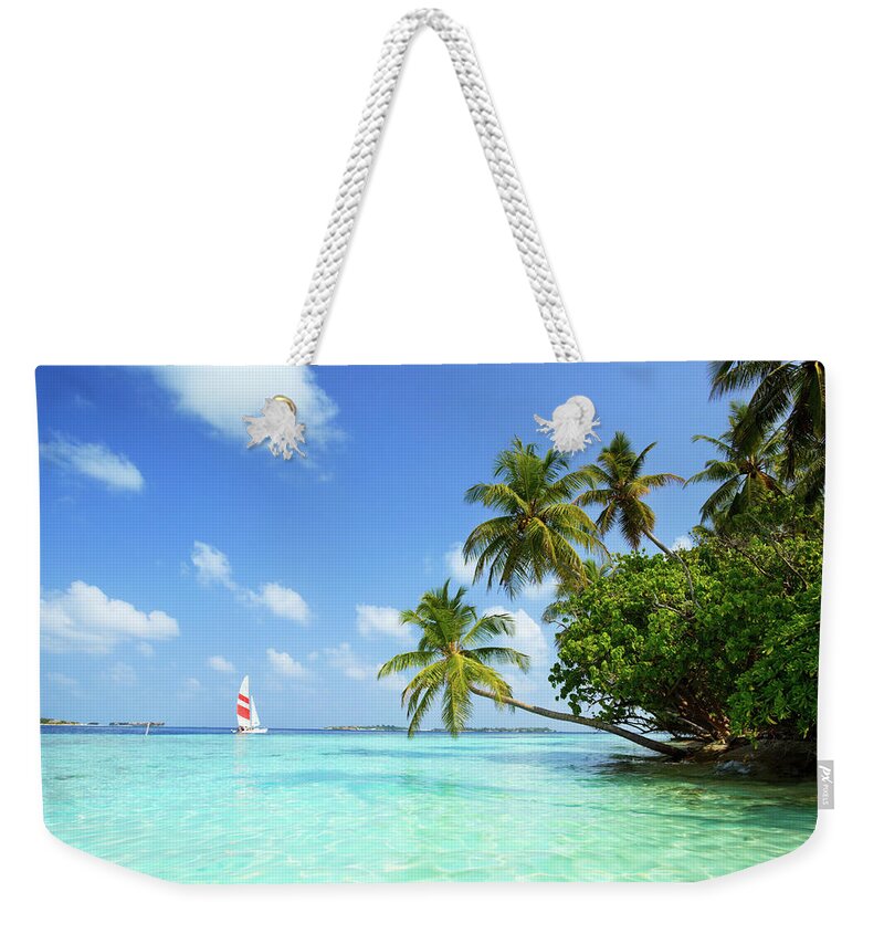 Sailboat Weekender Tote Bag featuring the photograph Sail Boat, Indian Ocean by Matteo Colombo