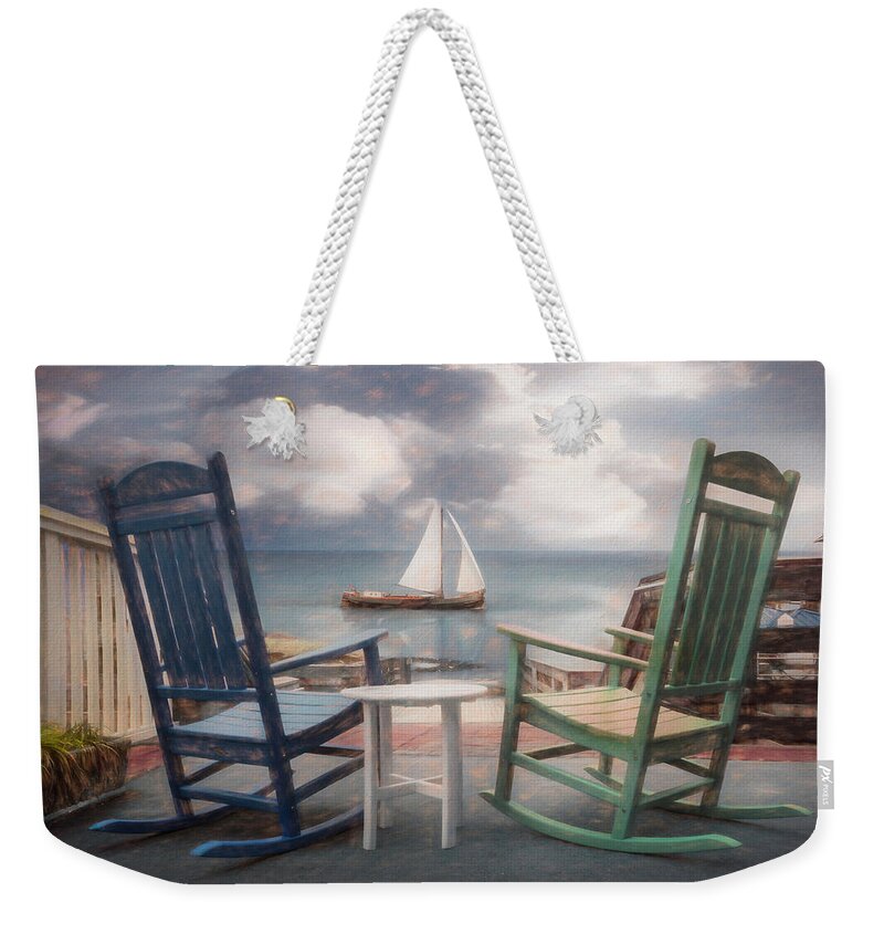 Boats Weekender Tote Bag featuring the photograph Sail On Painting by Debra and Dave Vanderlaan