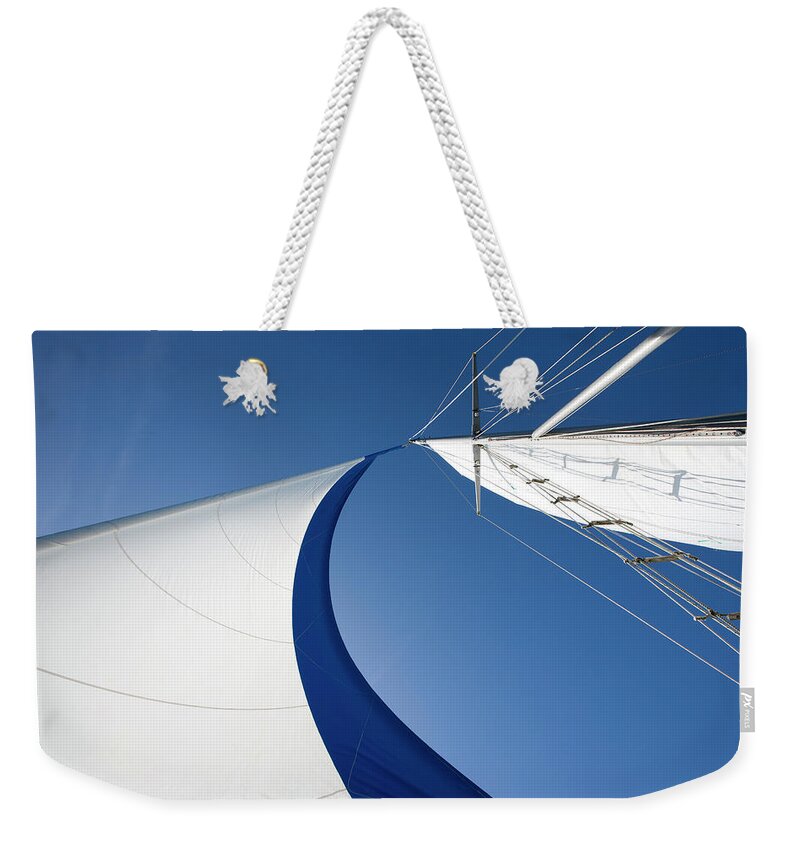 Curve Weekender Tote Bag featuring the photograph Sailing by Tammy616