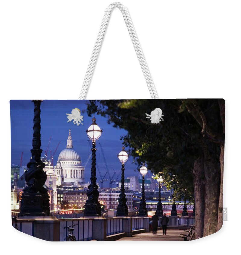 Outdoors Weekender Tote Bag featuring the photograph Saint Pauls Cathedral As Seen From The by Uyen Le
