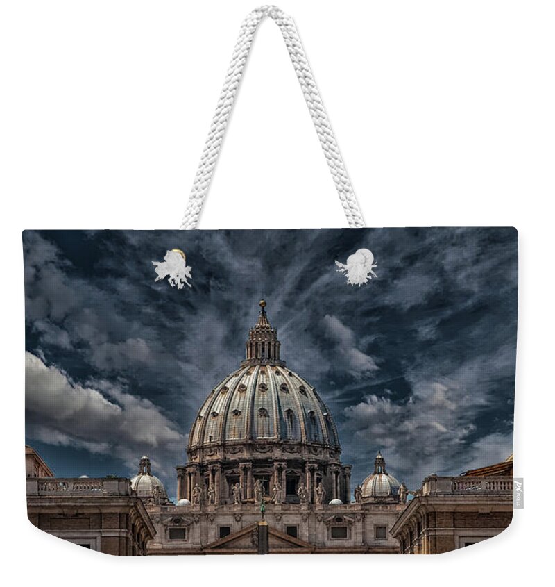 Architecture Weekender Tote Bag featuring the photograph Saint Peters Square by Darryl Brooks