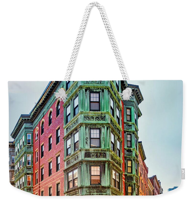 Estock Weekender Tote Bag featuring the digital art Salem & Prince St Building, Boston, Ma by Laura Zeid