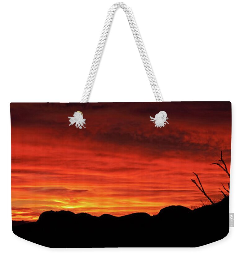 Tom Daniel Weekender Tote Bag featuring the photograph Salero Sunset #8 by Tom Daniel