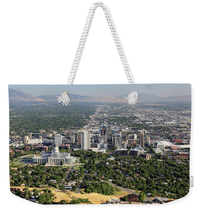 Scenics Weekender Tote Bag featuring the photograph Salt Lake City, Utah by Jumper